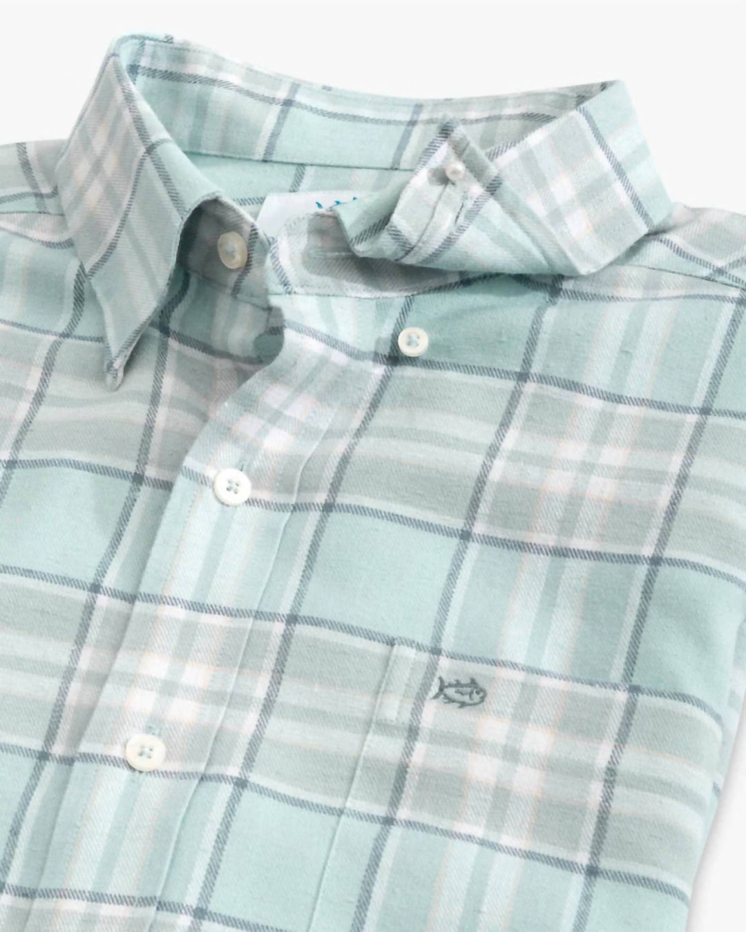 men's flannel reddick plaid sportshirt in summer aqua
