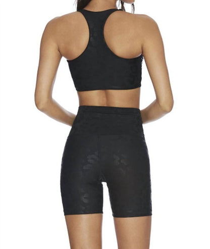 leopard rocky top in black