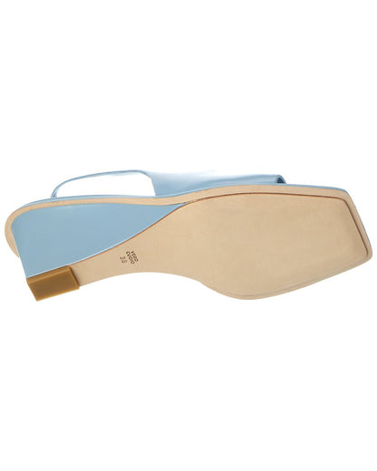 laura leather slingback wedge sandal