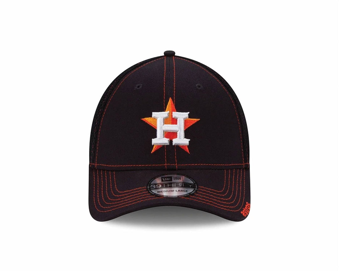 men's mlb neo houston astros 39thirty stretch fit cap in black