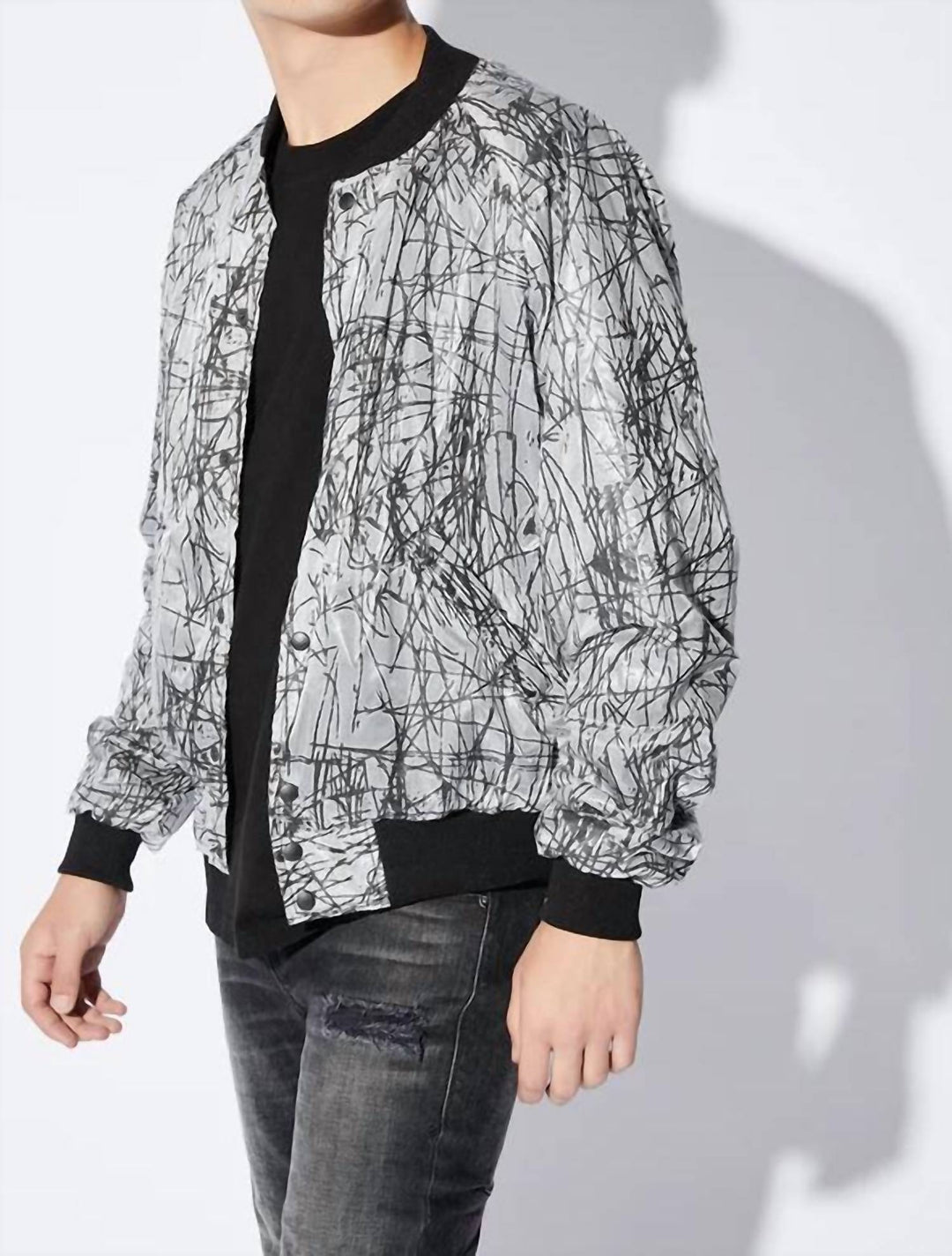 atticus jacket in black lines