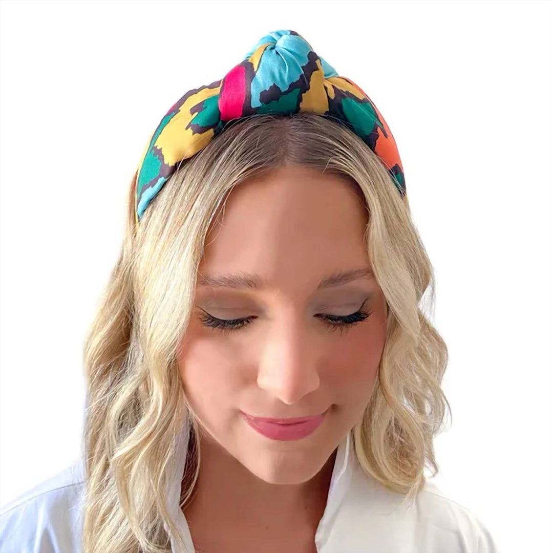 headband in fall ikat