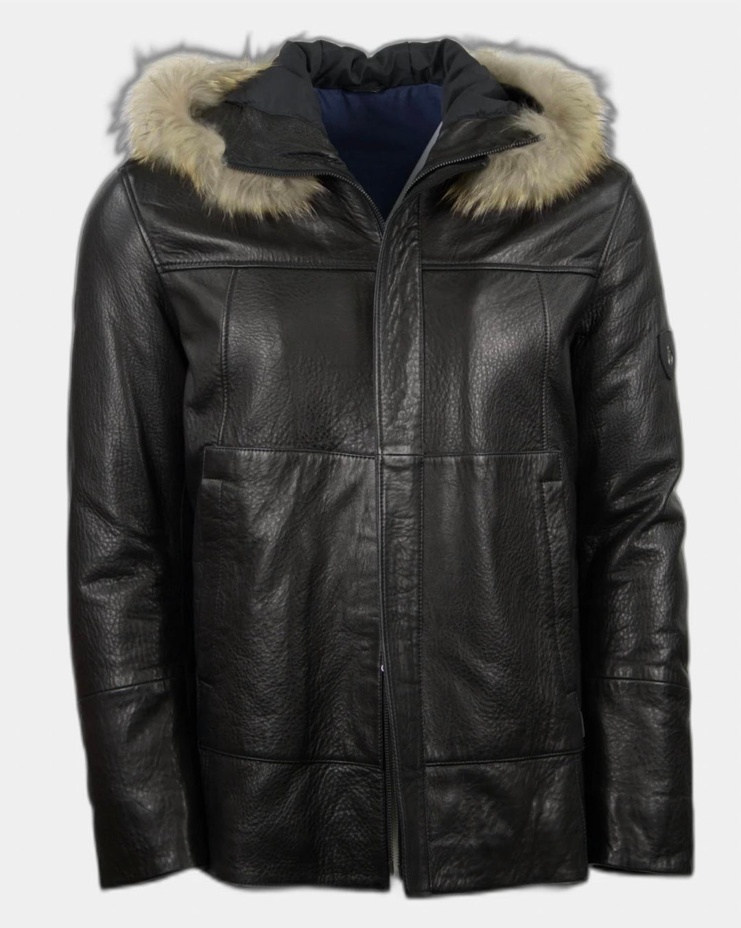 trace leather jacket in black