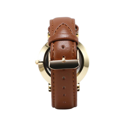 men's terry leather strap watch in cognac
