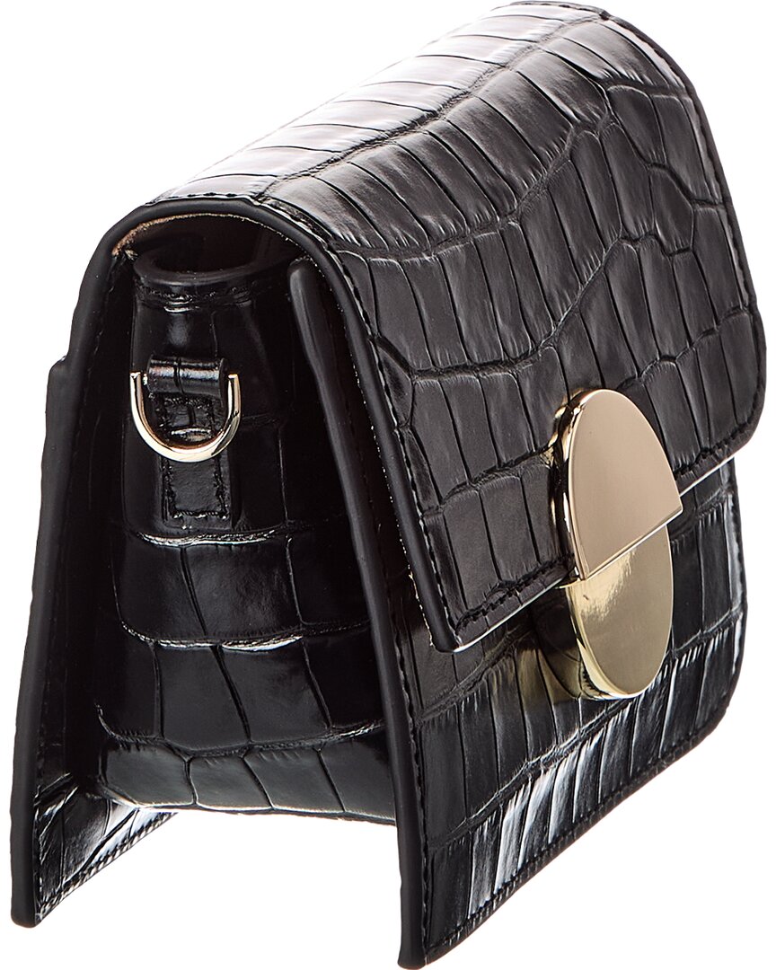 mini croc-embossed leather crossbody
