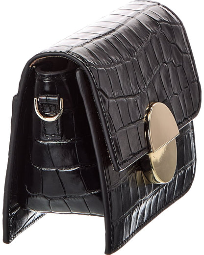 mini croc-embossed leather crossbody