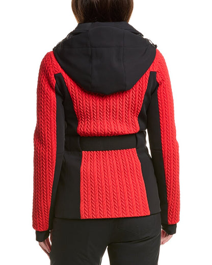 belted ski jacket