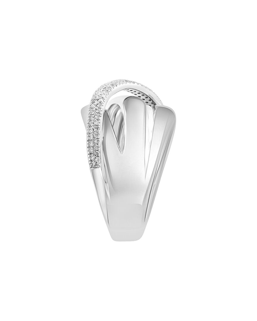 silver 0.25 ct. tw. diamond ring