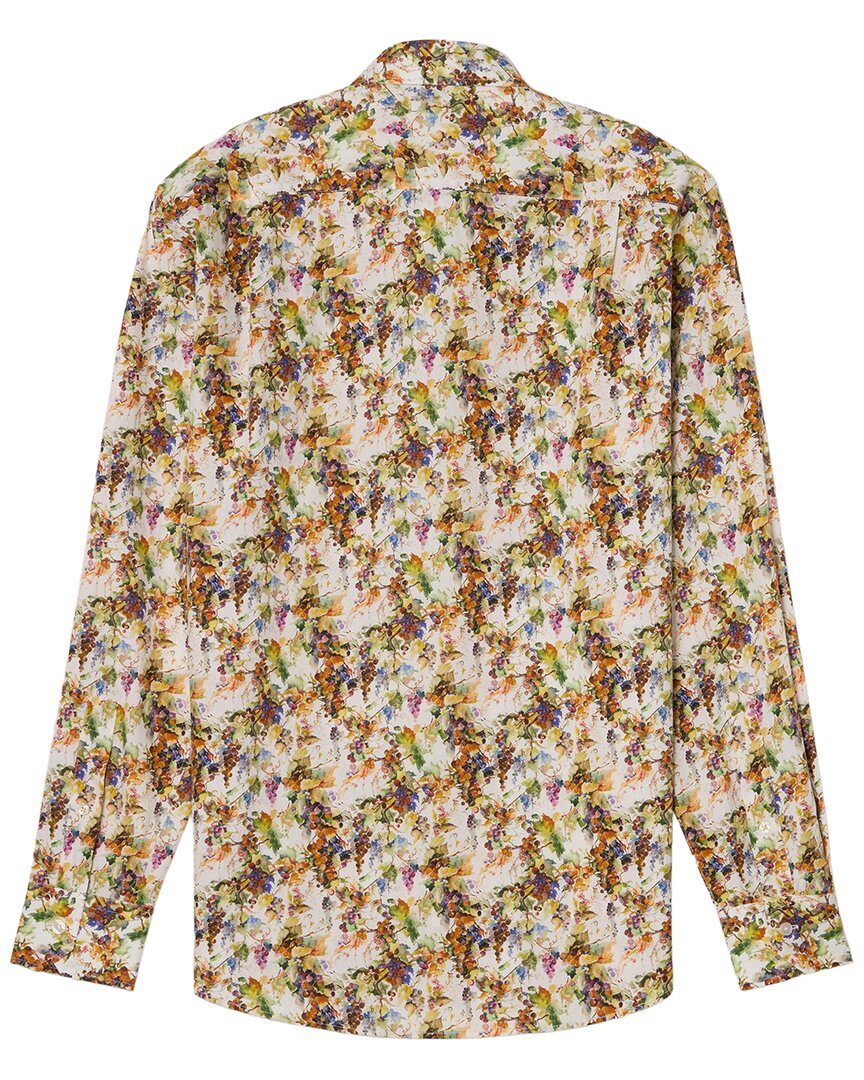 reynolds vineyard print poplin shirt