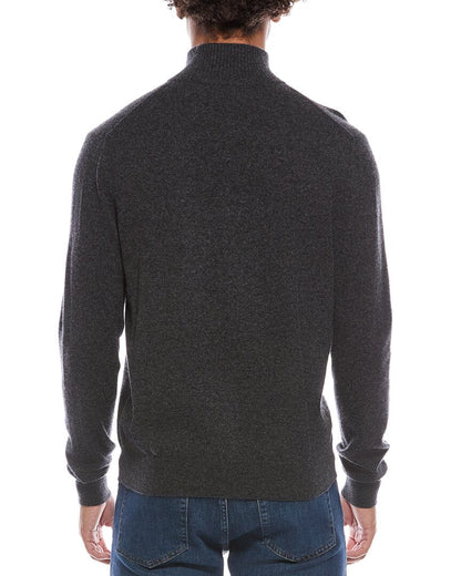 plaited zip cashmere zip sweater