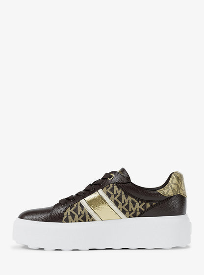 romey signature logo stripe platform sneaker