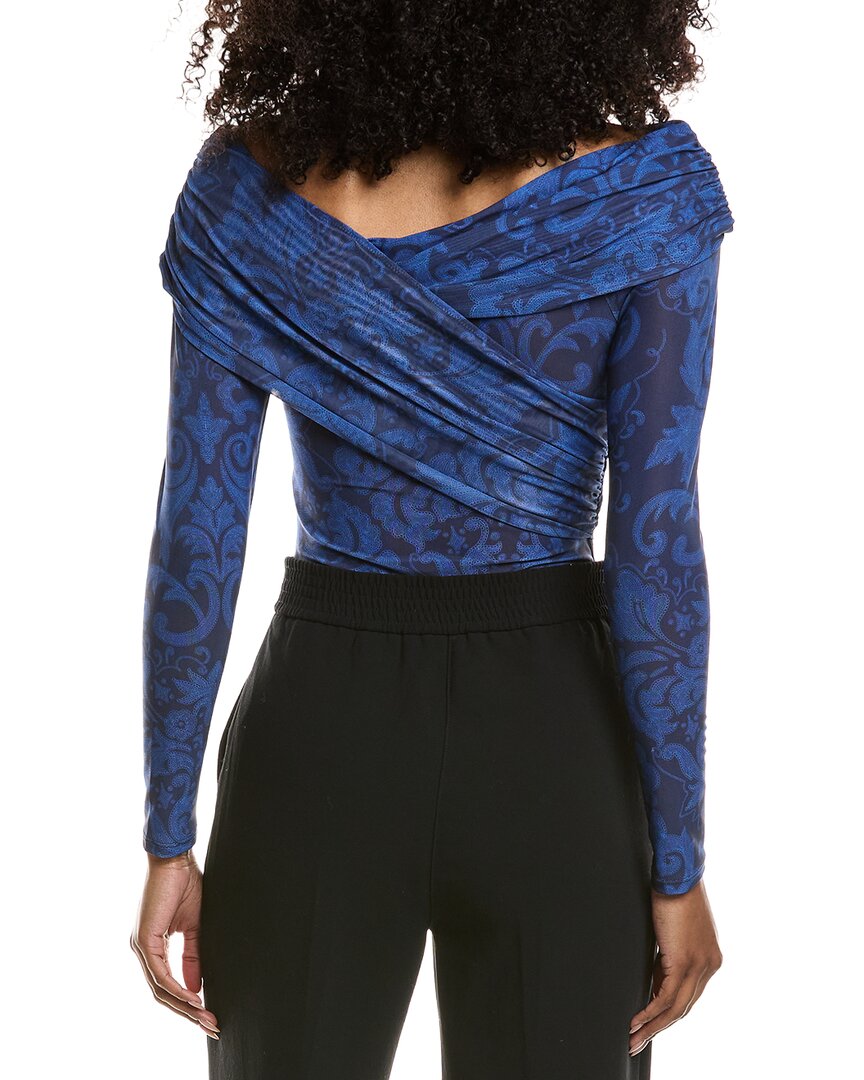 printed blouson bodysuit