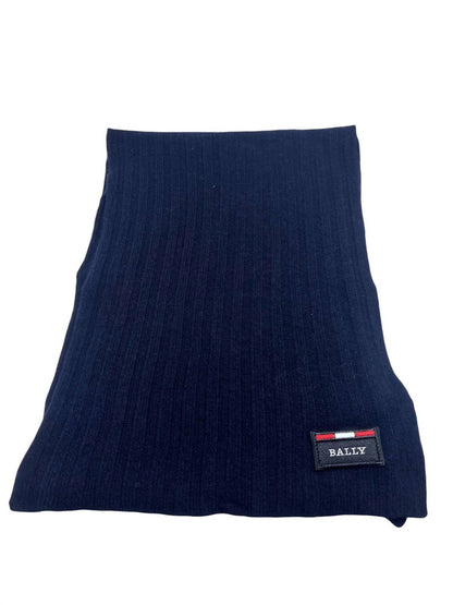 men's knit wool scarf in blue