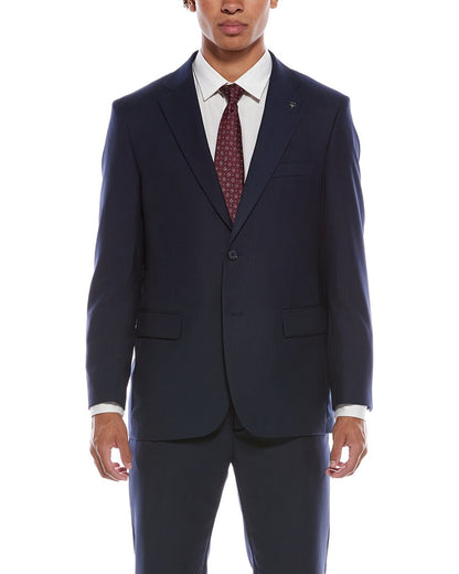 2pc suit with flat front pant