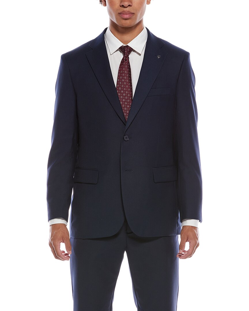 2pc suit with flat front pant