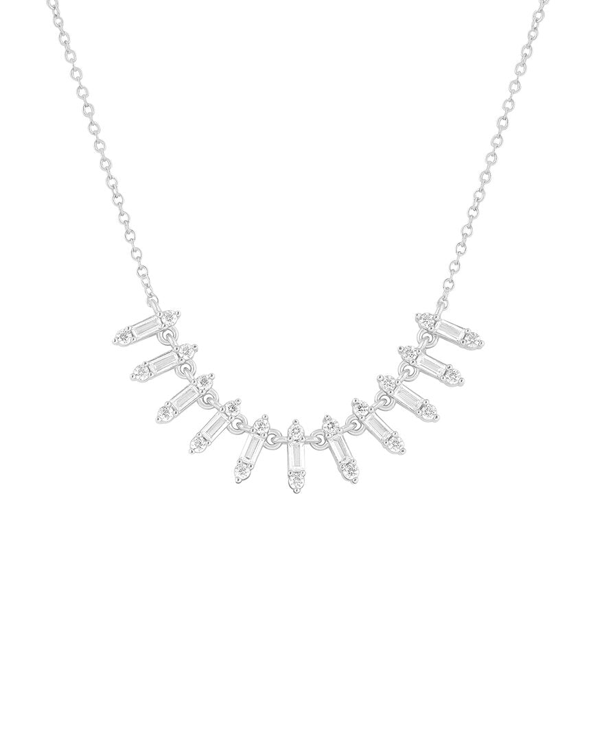 silver plated cz fantasia necklace