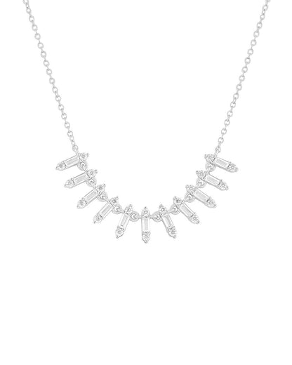 silver plated cz fantasia necklace