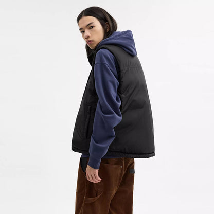 reversible colorblock down vest