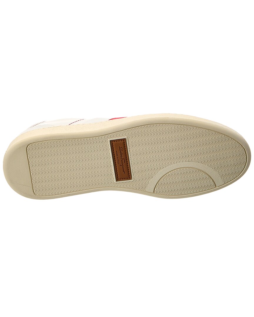 ferragamo garda fresh suede & leather sneaker