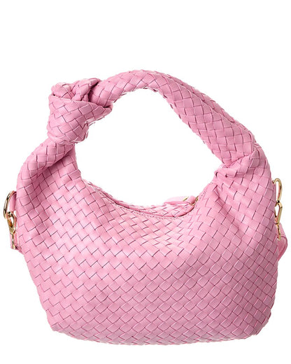 sylvie hand-woven leather shoulder bag