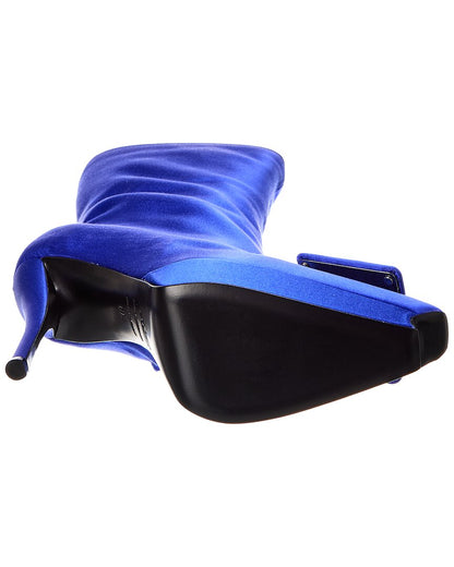 satin platform boot