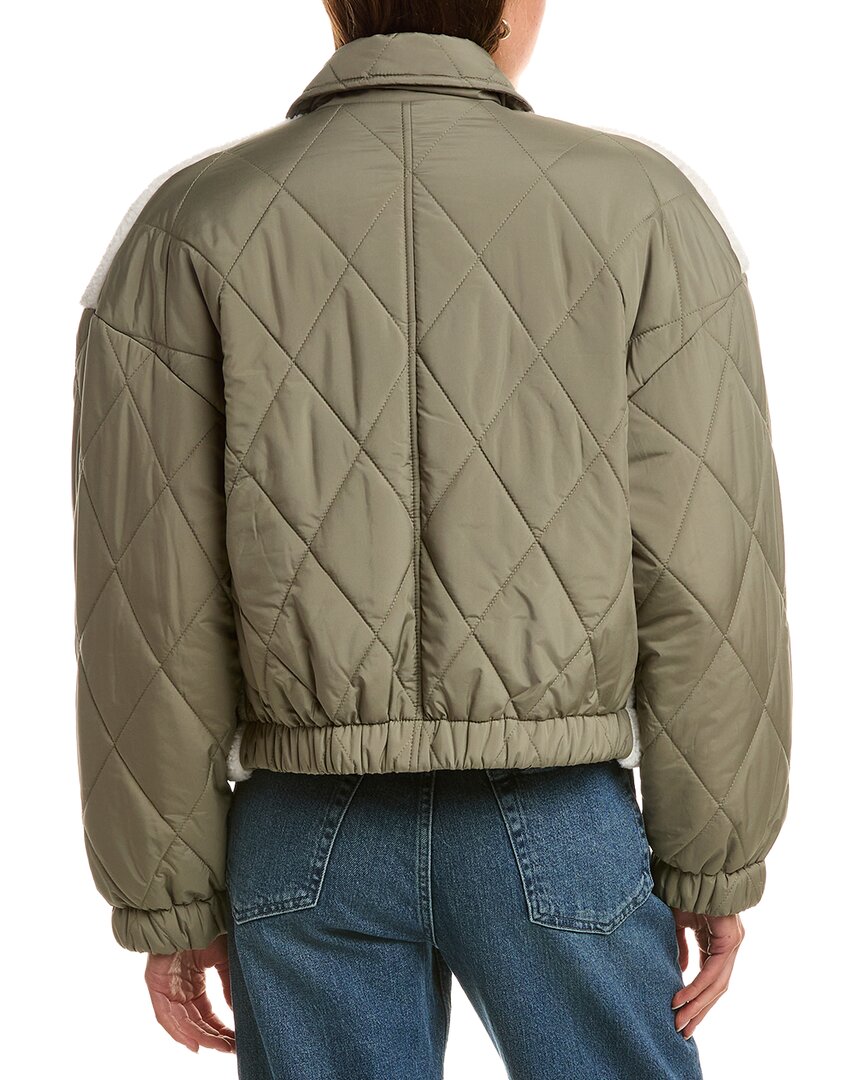 peyton mixed media bomber jacket