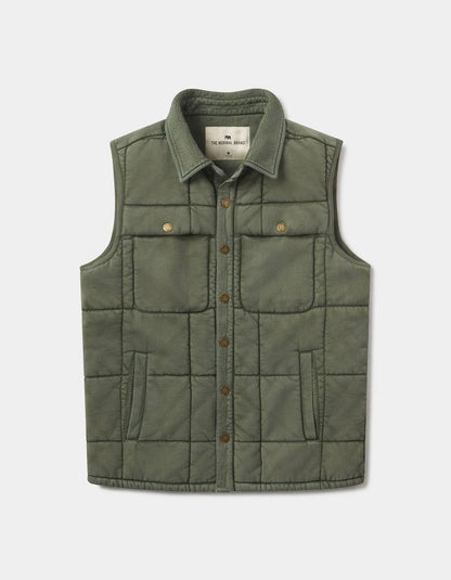 men's jackie premium fleece vest in laurel green