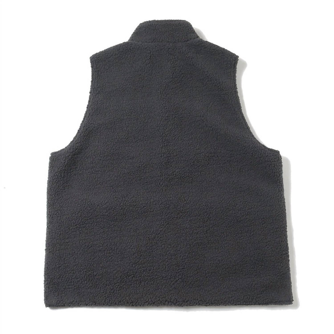 men's reversible vest in charcoal
