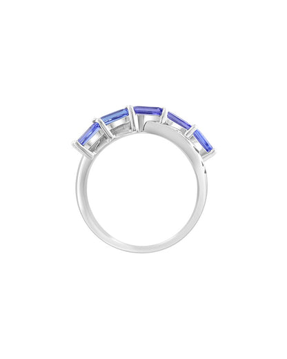 silver 1.52 ct. tw. tanzanite ring
