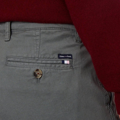 stretch cotton chinos in grey