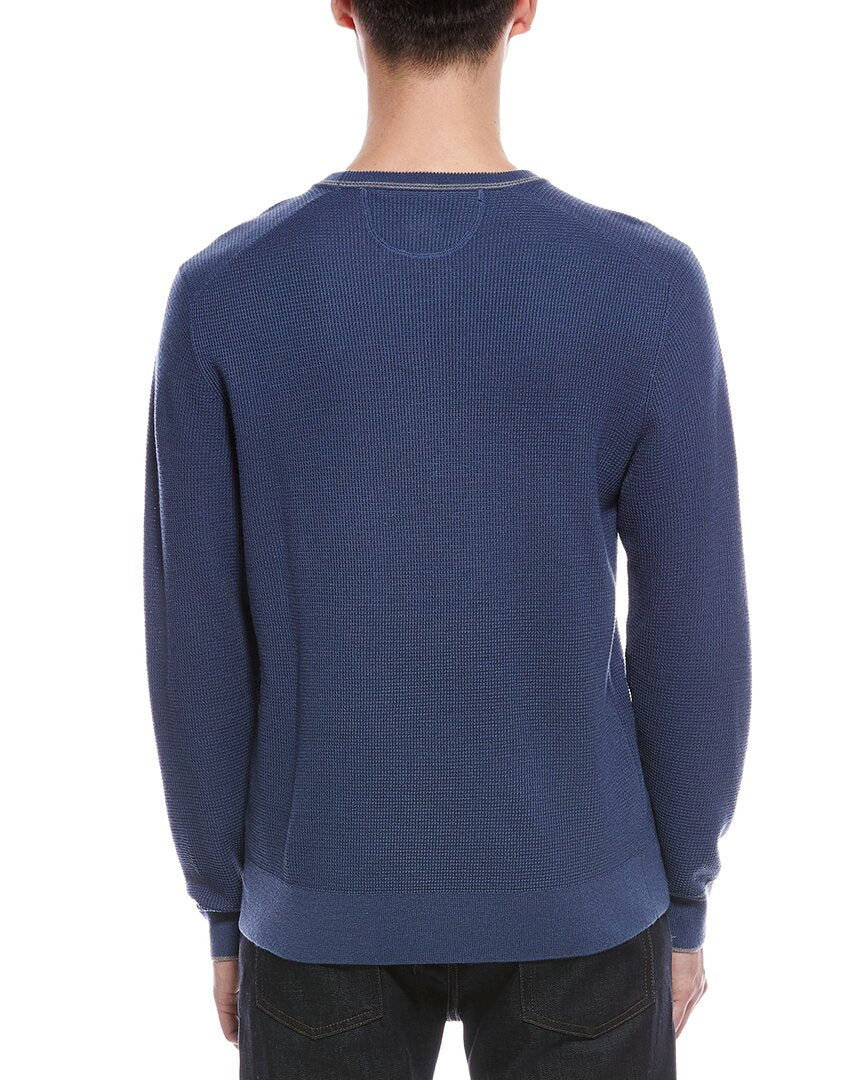wool-blend waffle shirt