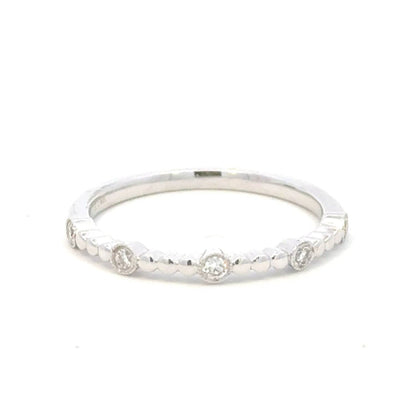 US 6.5 - 14k white gold