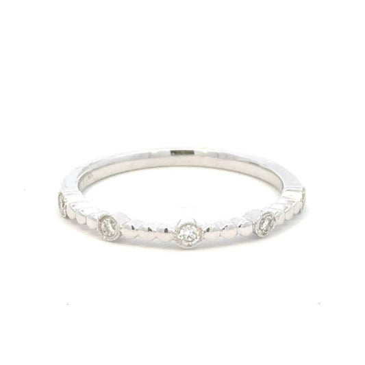 US 6.5 - 14k white gold