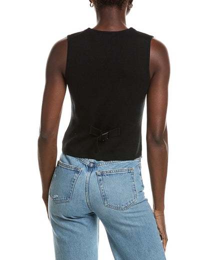 knit snap vest