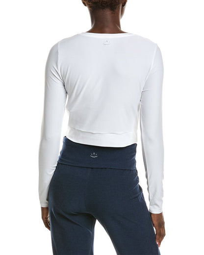 featherweight center stage cropped shirt