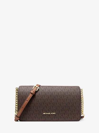jet set medium signature logo crossbody bag