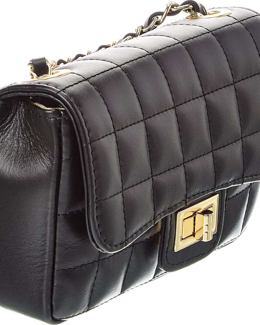 evelyn leather quilted crossbody