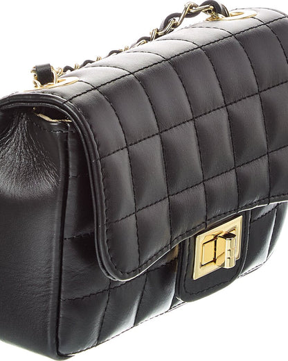 evelyn leather quilted crossbody