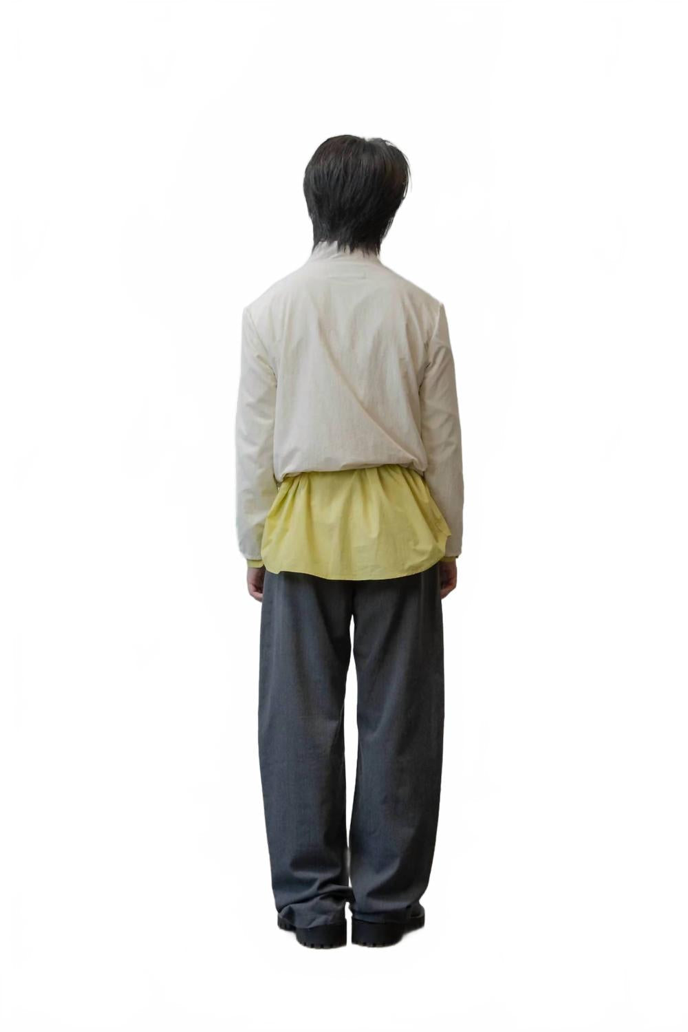 wool curve relaxed trouser in charcoal