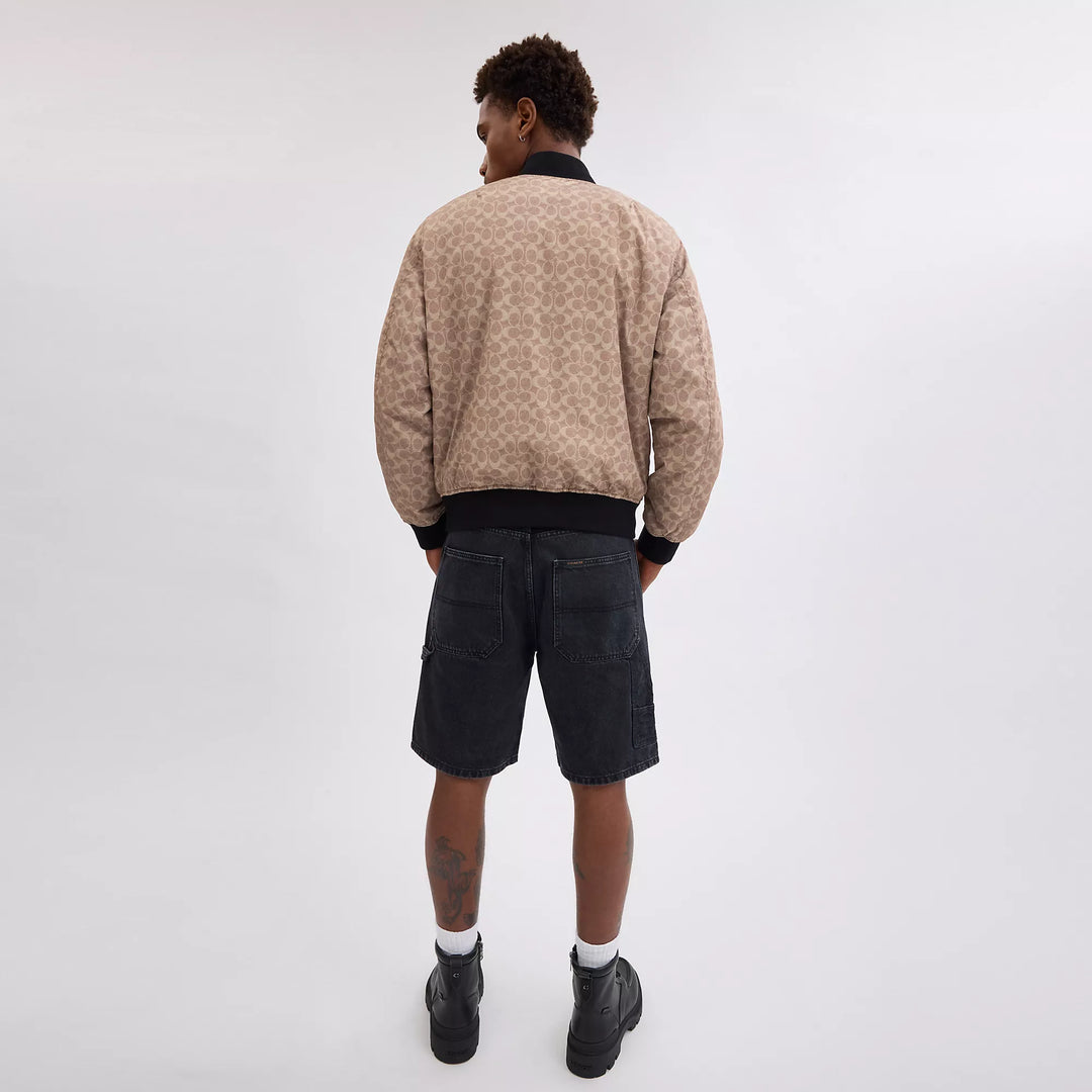 reversible ma 1 jacket in recycled polyester