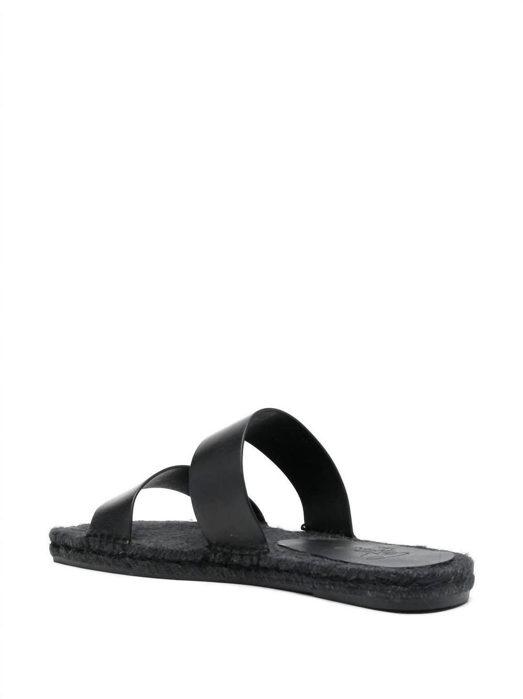 men's kim leather slip on sandal in negro