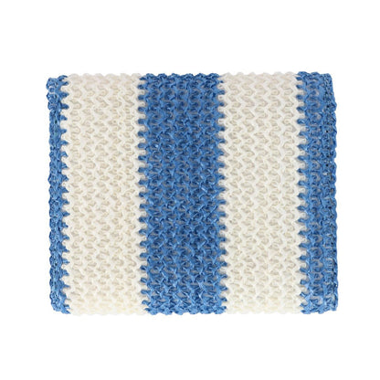 women's striped straw vegan leather medium trifold