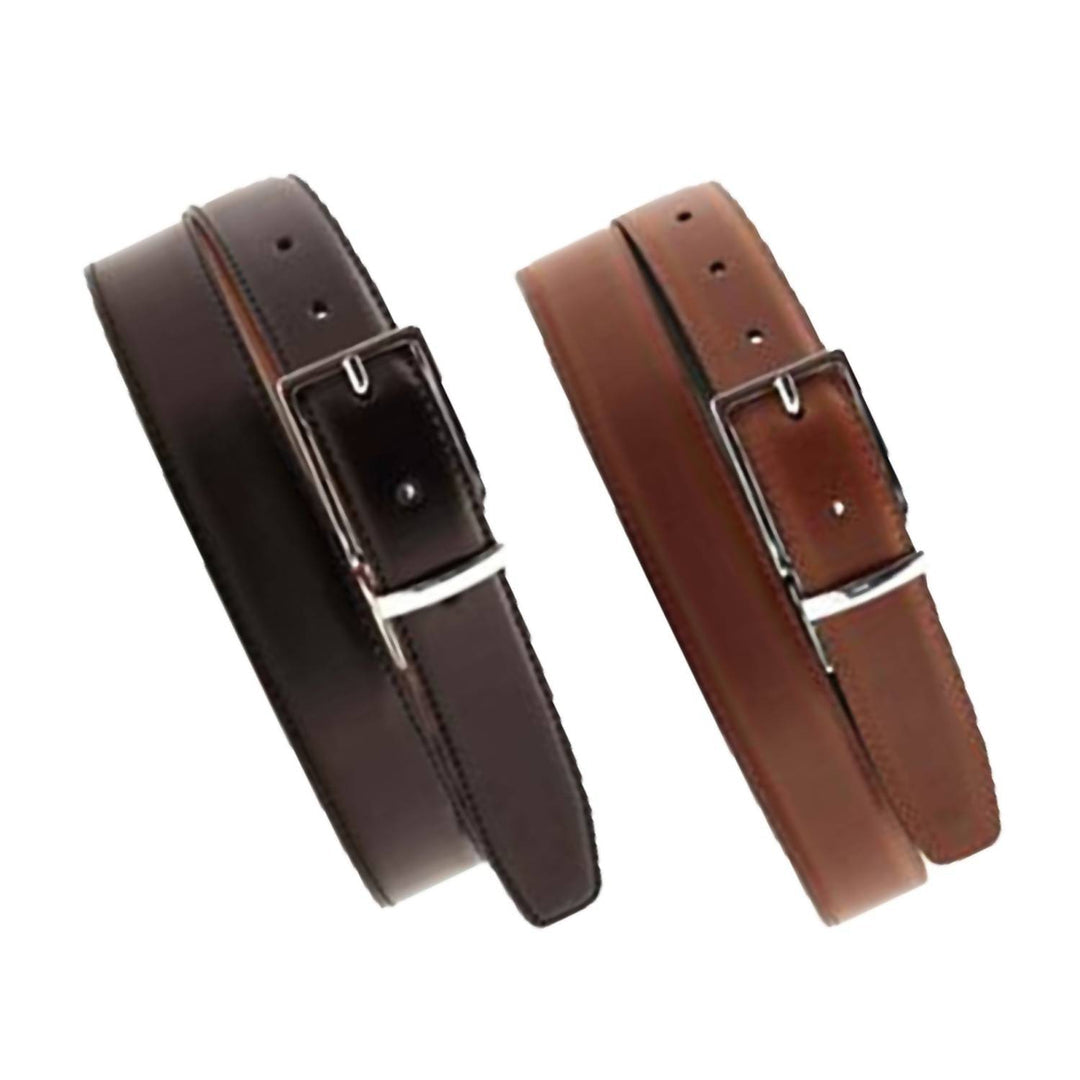 men's hickory charcoal reversible belt in dark brown/brown