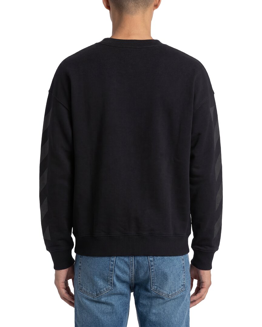 off-white virgil diagonal crewneck sweatshirt