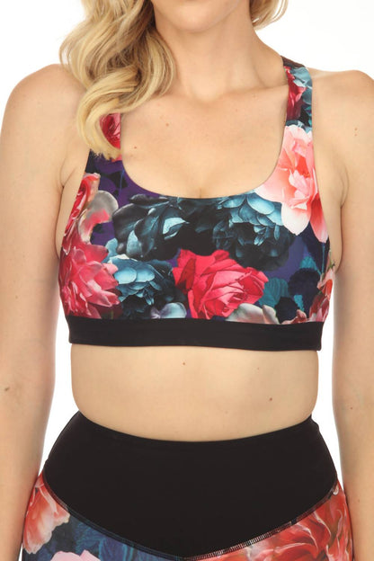 bee active studio reversible sports bra in multi