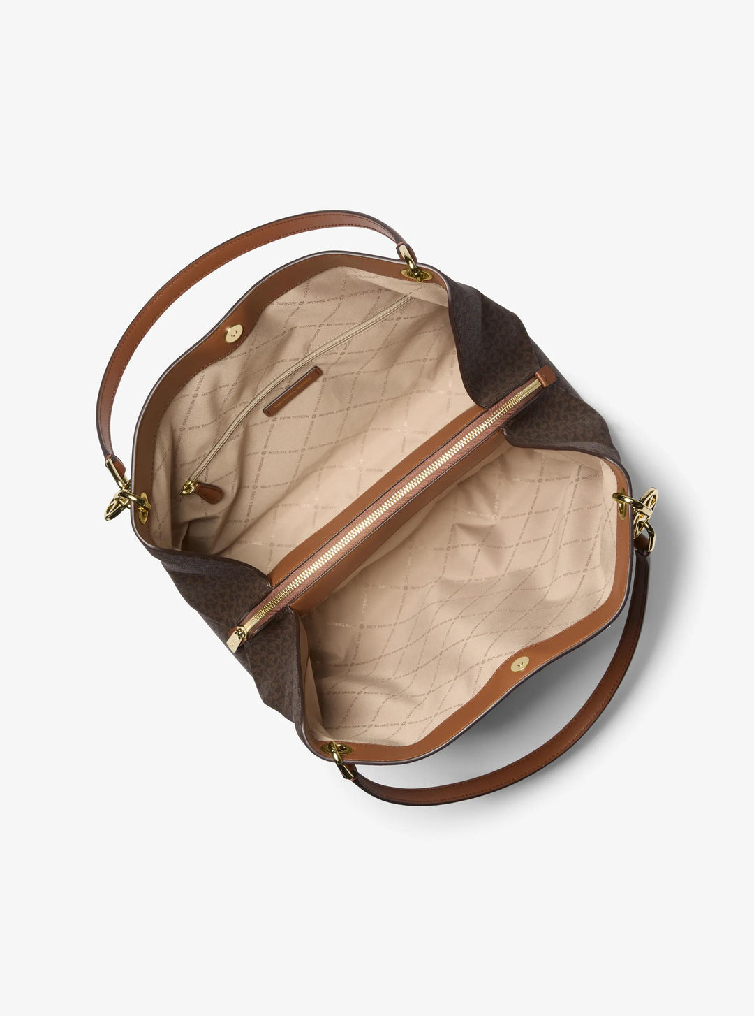 christina large signature logo shoulder bag