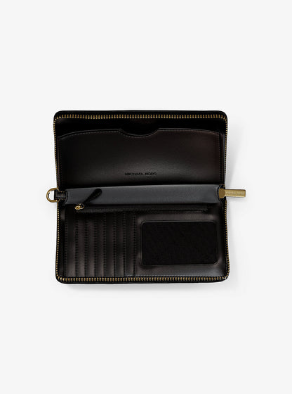 jet set large signature logo smartphone wallet