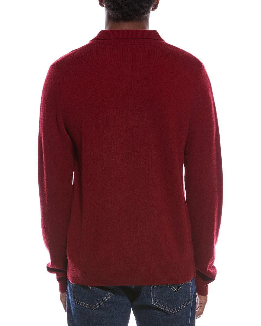 mixed stitch wool & cashmere-blend polo sweater