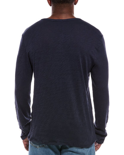slub jersey destroyed henley