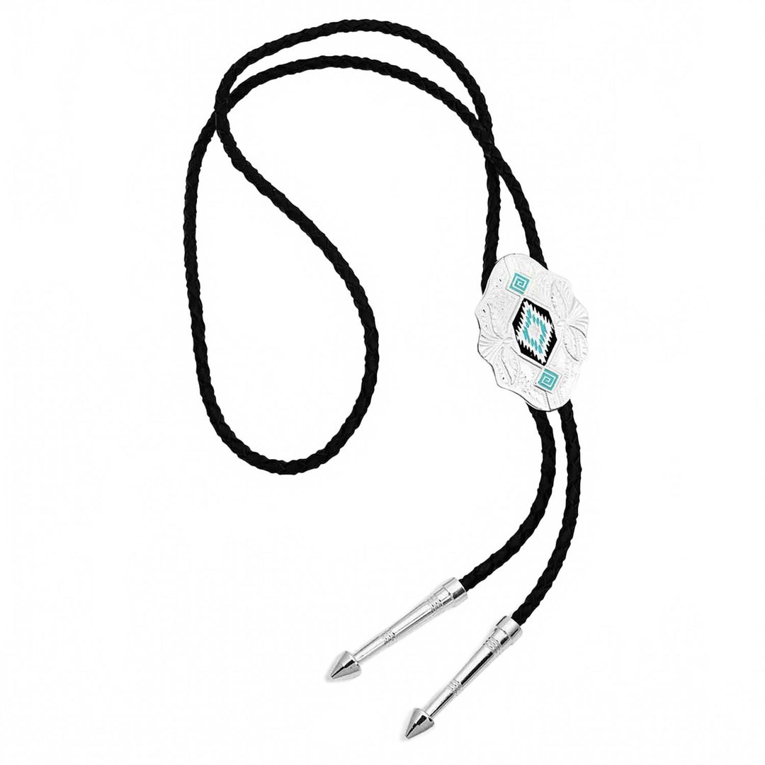 southwest skies scalloped bolo tie in black